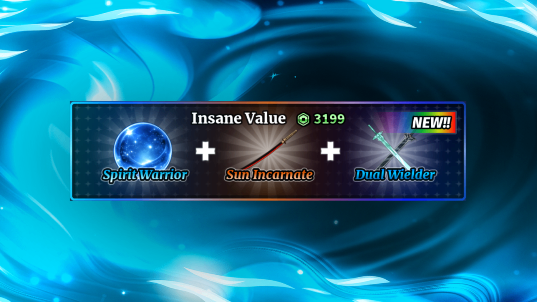 Spirit Warrior, SUN Incarnate e Dual Wielder Bundle no Sailor Piece
