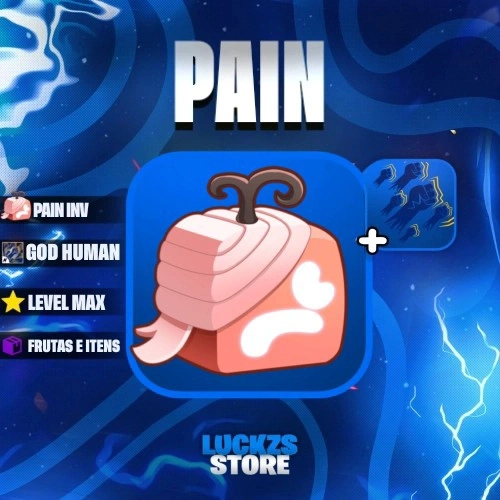 Conta Level Max com Godhuman e Pain no Inventario no Blox Fruits