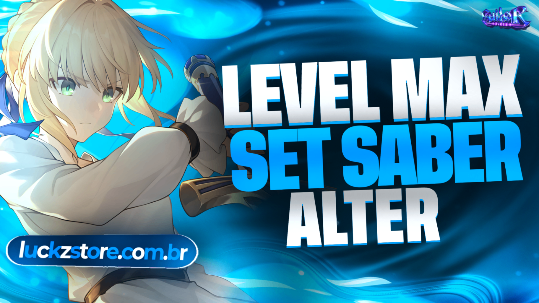 Conta Level Max com SET Saber Alter no Sailor Piece