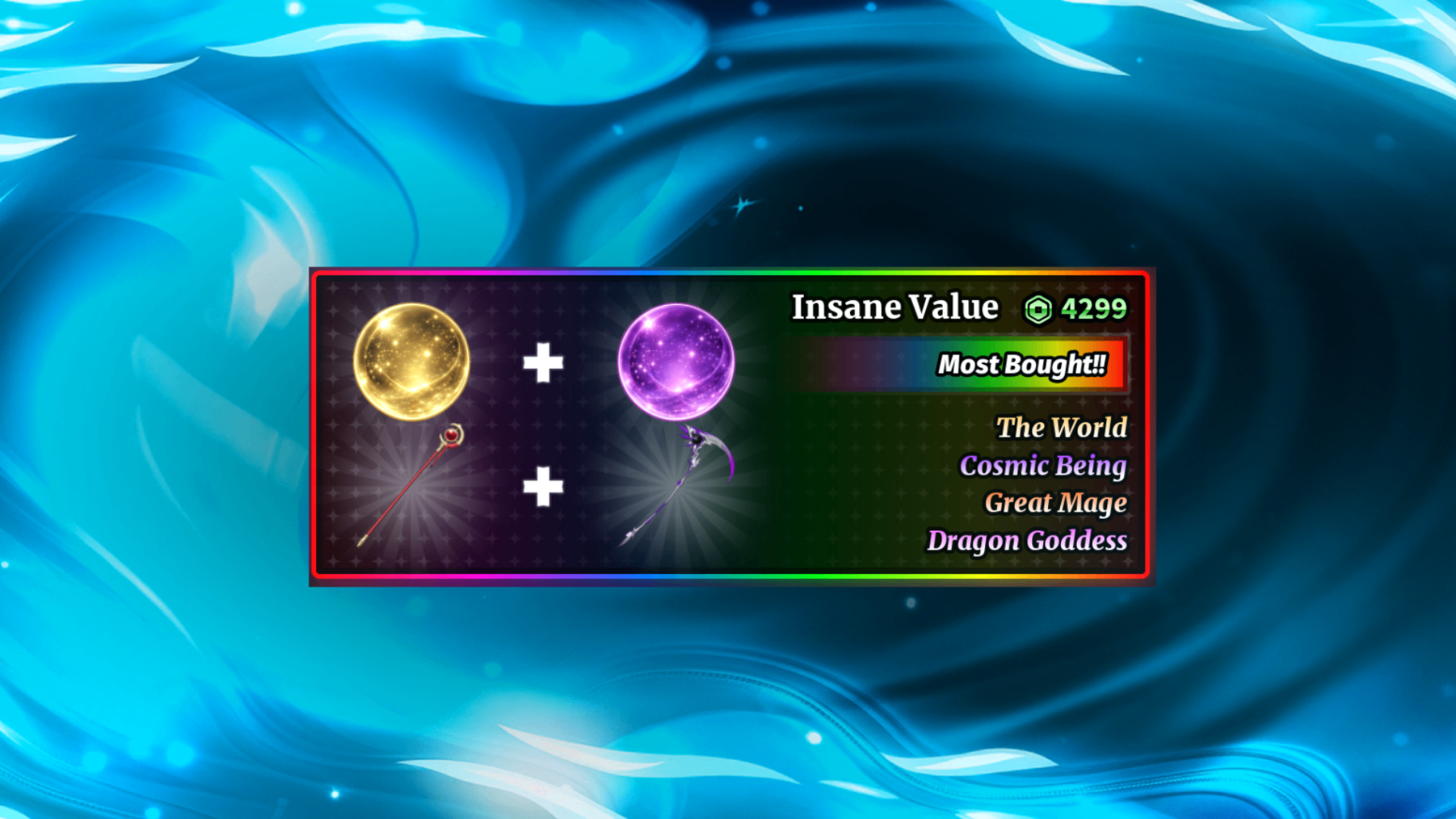 THE World, Mage e Dragon Goddes Bundle no Sailor Piece