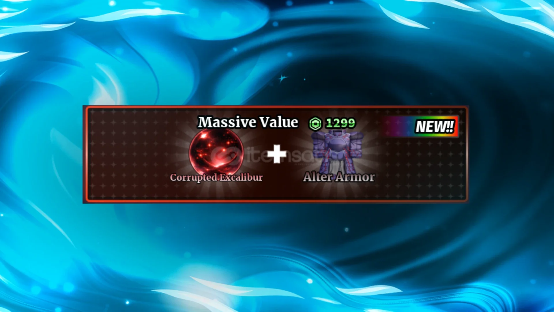 Corrupetd Excalibur e Alter Armor Bundle no Sailor Piece