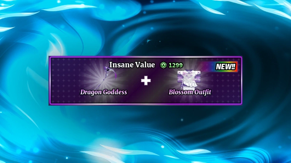 Dragon Goddess e Bloomsoom Outfit Bundle no Sailor Piece