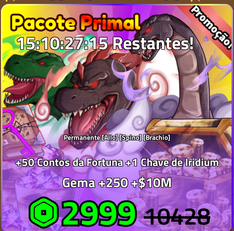 Pacote Primal no King Legacy