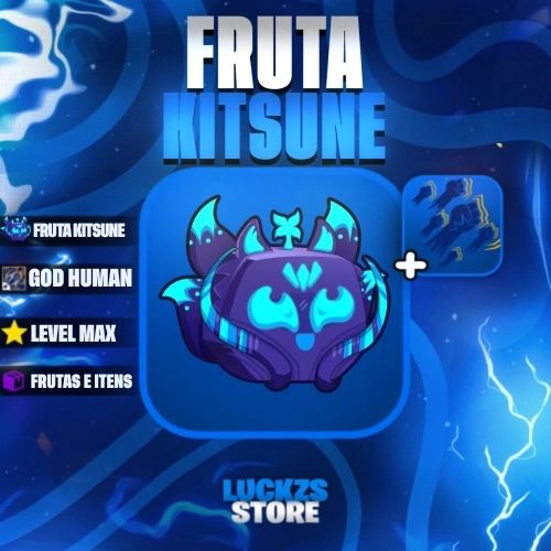 Conta Level Max com Godhuman e Kitsune Ingerida no Blox Fruits