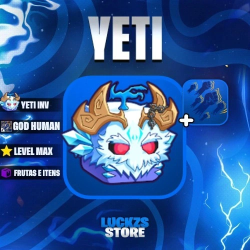 Conta Level Max com Godhuman e Yeti no Inventario no Blox Fruits