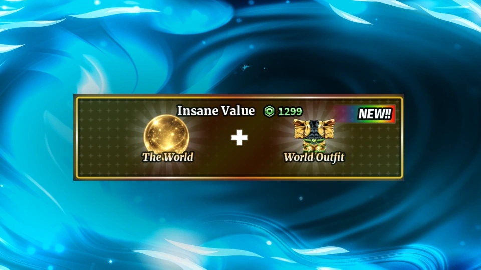 THE World e World Outfit Bundle no Sailor Piece