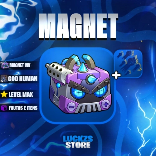 Conta Level Max com Godhuman e Magnet no Inventario no Blox Fruits