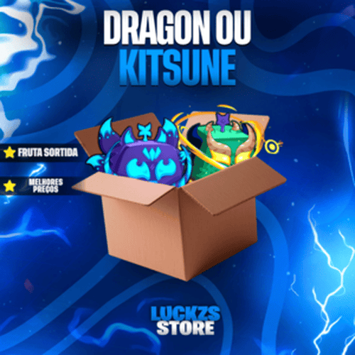 Dragon ou Kitsune no inventário no Blox Fruits