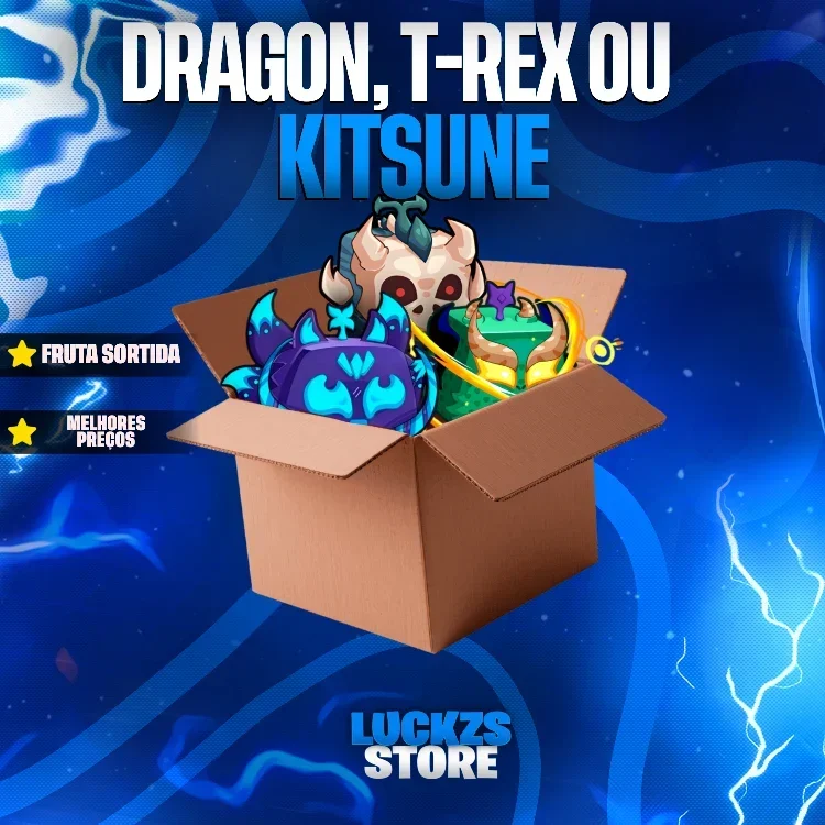 Dragon, Kitsune ou T-Rex no inventário no Blox Fruits