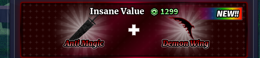 Anti Magic e Demon Wing Bundle no Sailor Piece