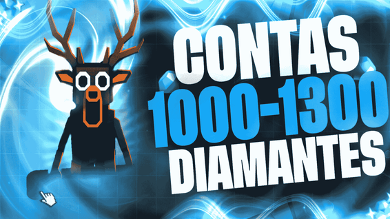 Conta com Conta com 1000-1300 Diamantes no 99 Noites na Floresta