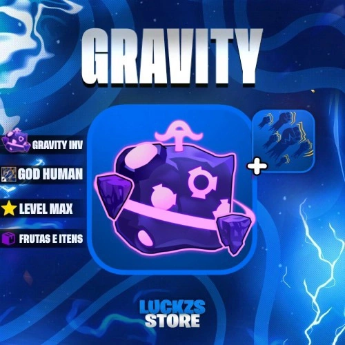Conta Level Max com Godhuman e Gravity no Inventario no Blox Fruits